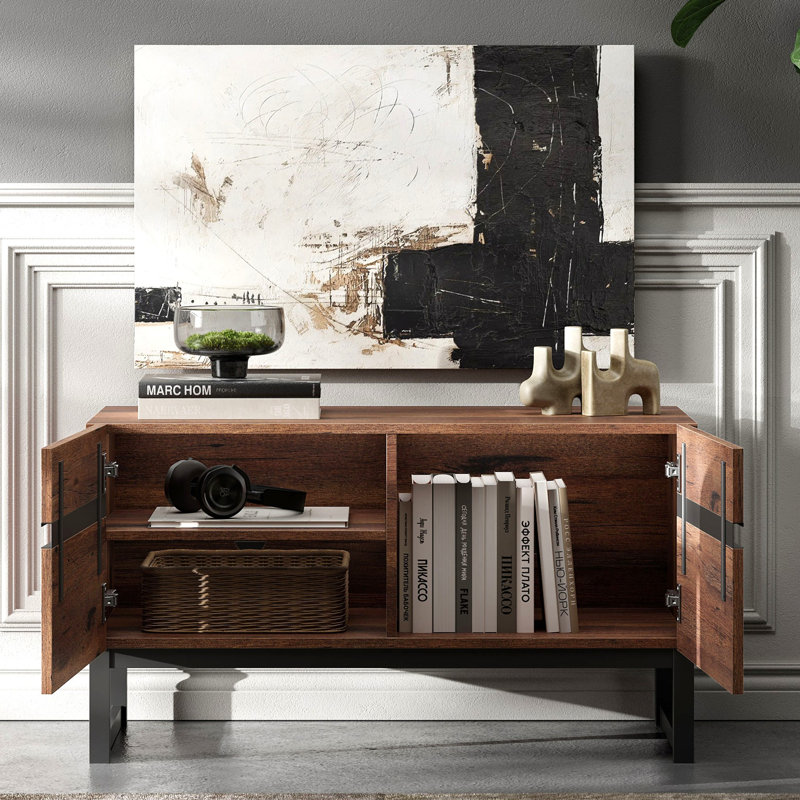 Aadam TV Stand for TVs up to 110", Brown