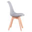 42.5cm Modern style Dining Chair, Padded Plastic Side Chair with Solid Wood Legs-280027450-340434033