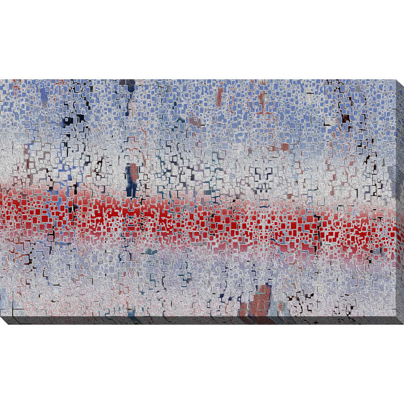 « illusion red », reproduction d’impression sur toile tendue, H 18 po x l 30 po x P 1 po