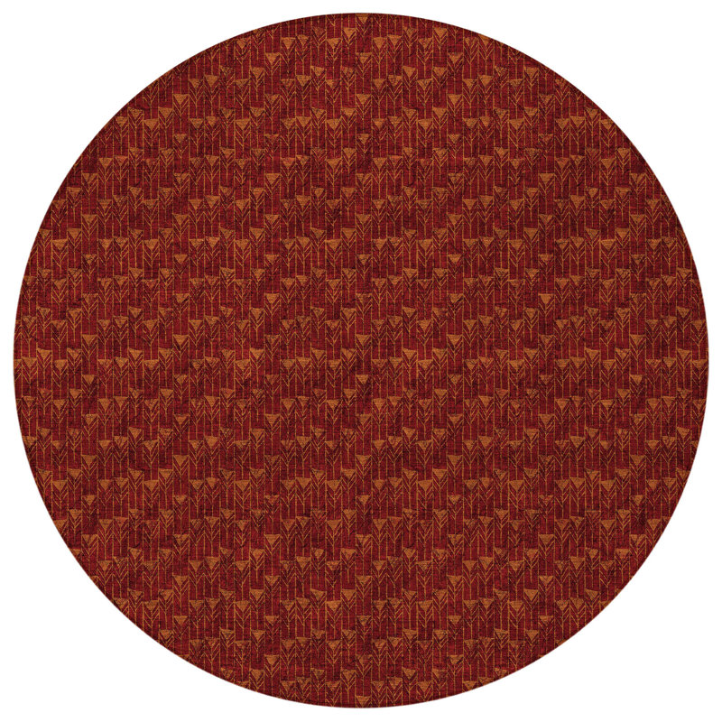 Tapis d'intérieur rond lavable antidérapant 8 pi