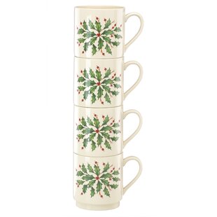 Suttmin 9 Pcs Winter Christmas Coffee Mugs 12 Oz Ceramic Cute