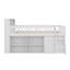 Queen-Sized Wooden Loft Bed Frame With Storage Headboard & LED Light, Low-Profile Loft Bed With Integrated Storage-1973327160-1973327167
