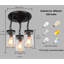 Luminaire bocal en verre 3 lumières Mason