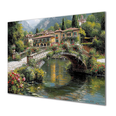 Poétique fleur pont sur Calm Town River