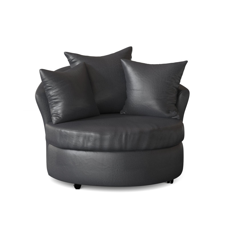 Fauteuil demi-tonneau Alsup, Noir San Marino
