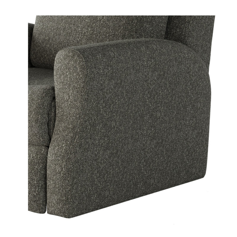 Fame Headrest Recliner, Dark Gray Polyester, Power/Rocker