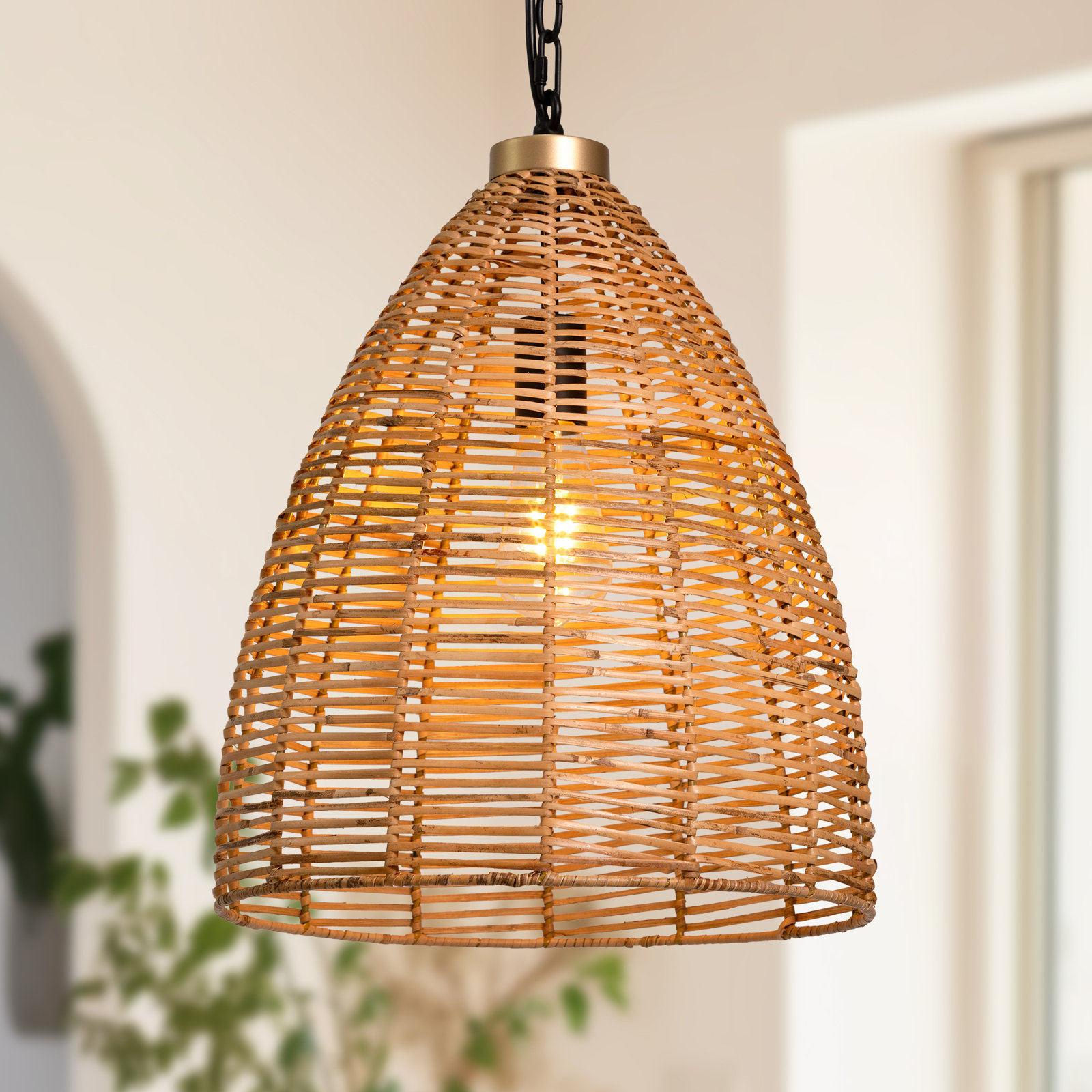 Jax Dimmable Rattan Single Light Pendant
