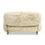 Causeuse en peau de mouton taupe beige Enchante