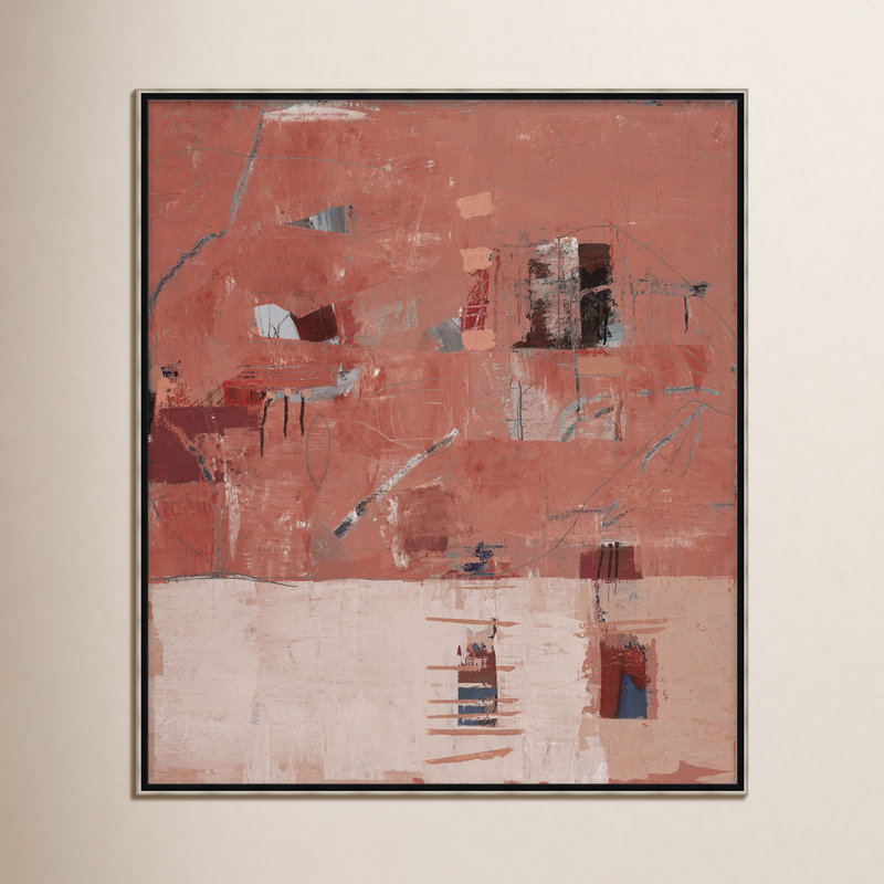 «Neo Terracotta 1» par Studio L57 Affinity - reproduction de cadre flottant sur toile, H 36,25 po x l 31,25 po