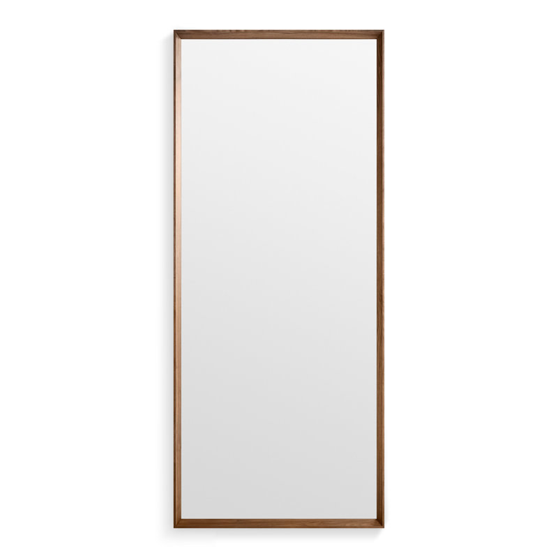 Mode Rectangle Solid Wood Mirror, Walnut