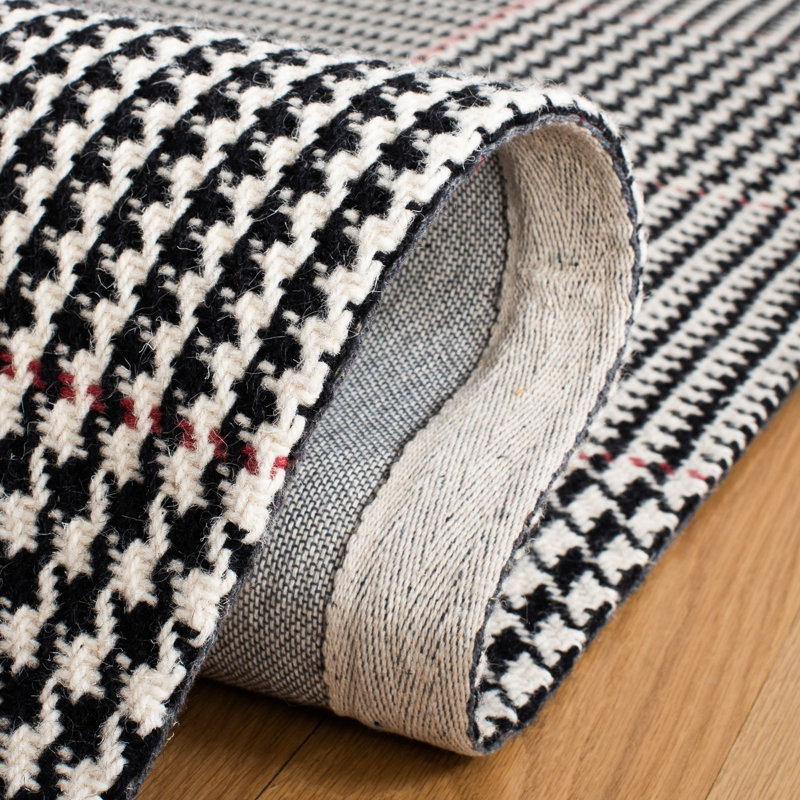 Tapis en laine et en coton tissé à la main Funkley, Rectangulaire 3 pi x 5 pi