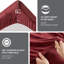 Drap simple bourgogne de taille simple 3 pièces, doux et relaxant, 100%, brossé deux fois, finition veloutée lisse, drap plat, taie d'oreiller ajustée, drap pour matelas de 16 po, entretien de la machine,