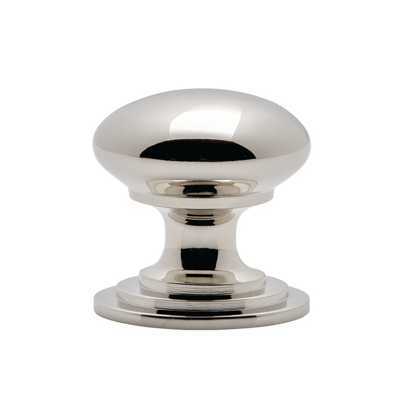 VICTORIAN KNOB (ONE PIECE) 25Mm, Polished Nickel, 3.2cm H x 3.2cm W x 3.2cm D