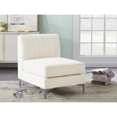 Enson Velvet Armless Chair