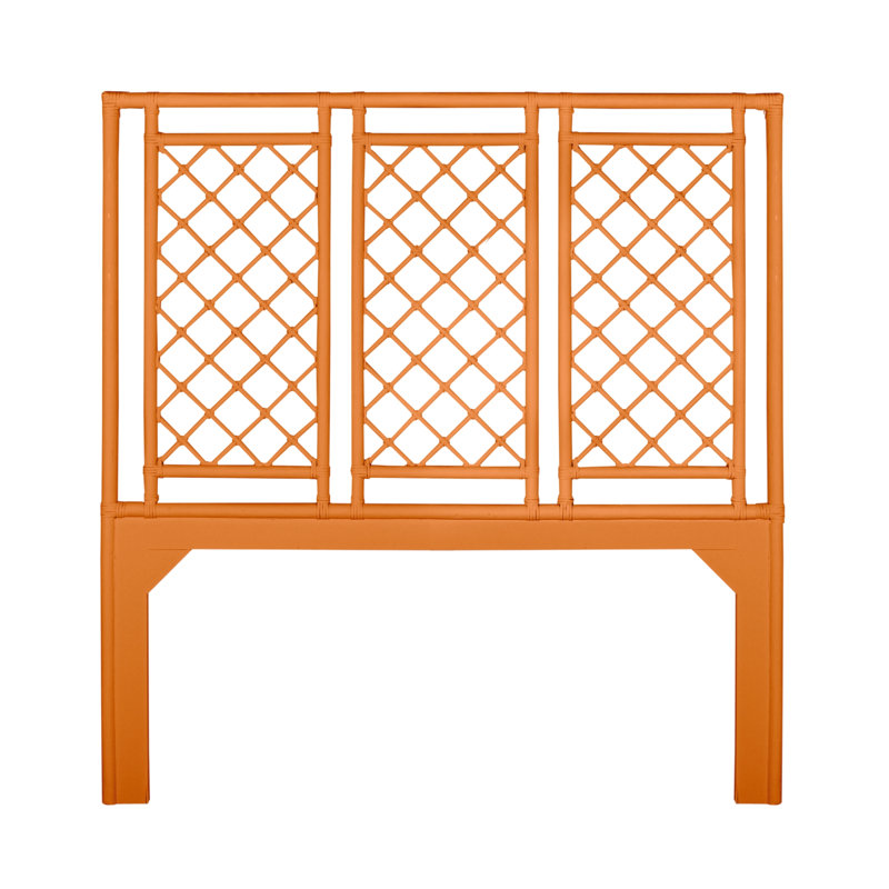 X & Diamond Low Profile Standard Bed, Queen, Citrus Orange