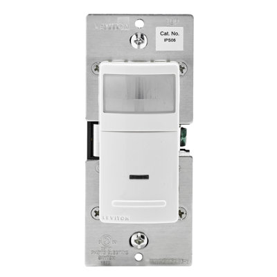 Paquet de 1 interrupteur à capteur de mouvement unipolaire ou à 3 voies Leviton Decora Watthite