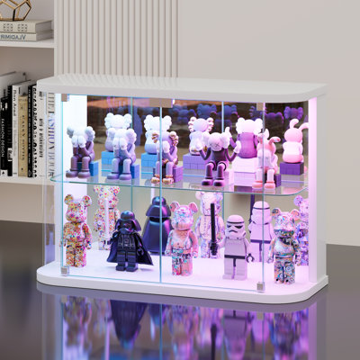 Tabletop Display Cabinet With Music-Sync Lighting Modes
