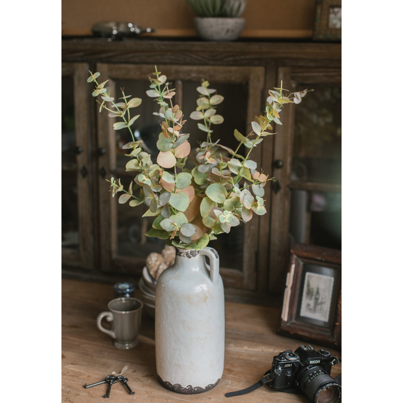 Tiges de eucalyptus d’automne, douilles et pulvérisateurs, Vert jaune, Une tige