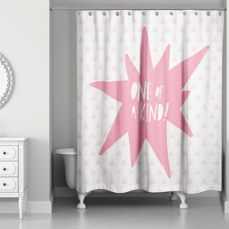 Rideau de douche simple Achiles, Rose