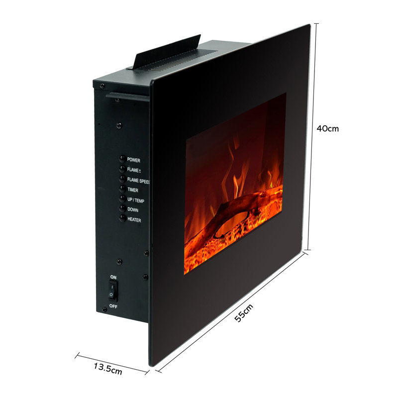 Athema Symple Stuff Electric Fireplace with 6138 BTU, 40.13cm H x 55.88cm W x 13.46cm D
