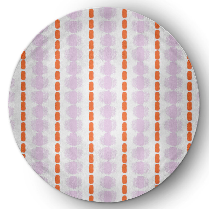 Ludde Chenille Striped Indoor Rug, Round 5'