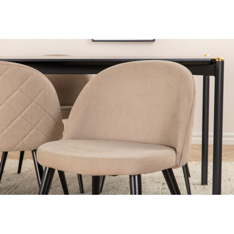 Pelle 6 - Person Dining Set, Beige