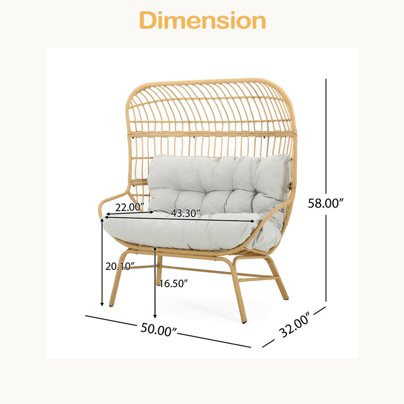 Outdoor Wicker Loveseat