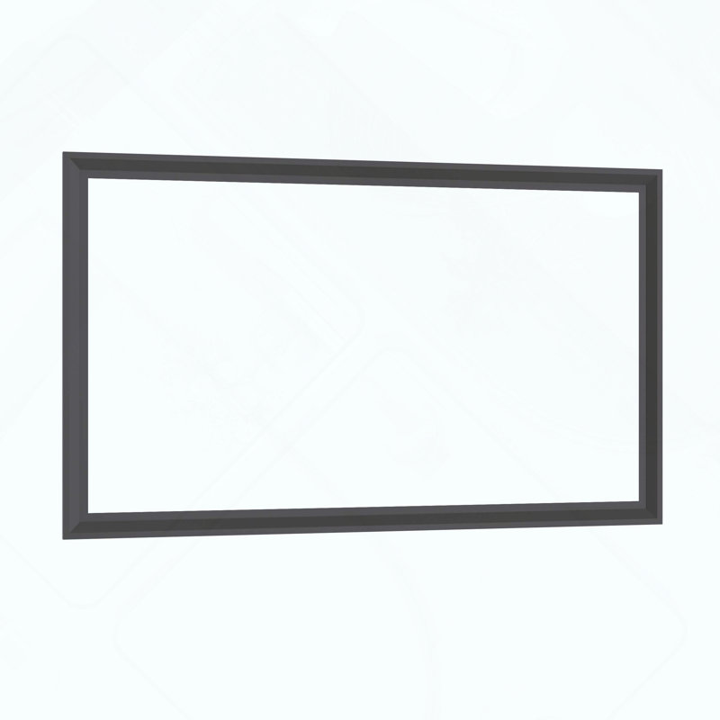 Oversized Rectangle Bathroom Mirror with Black Frame, 60" x 36", Black