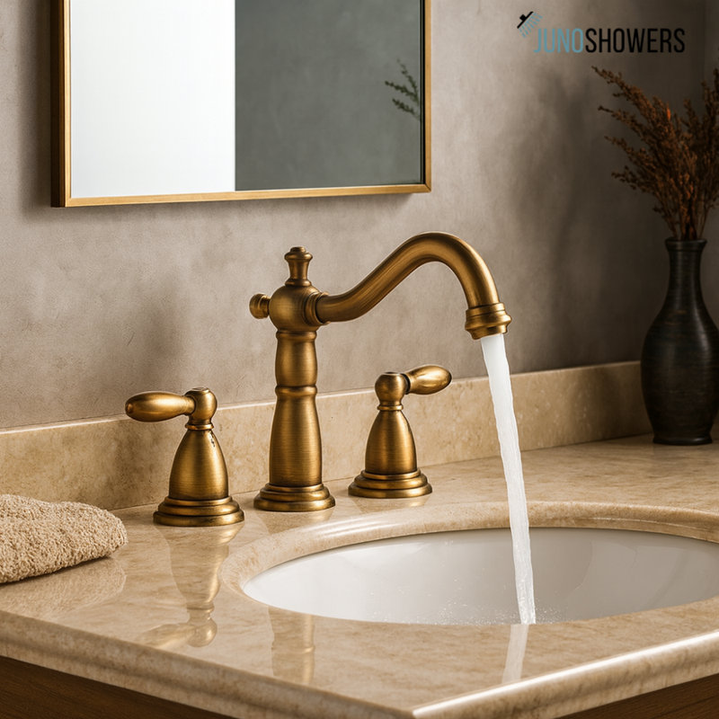 Système de douche mural avec valve thermostatique et douchette, Nickel