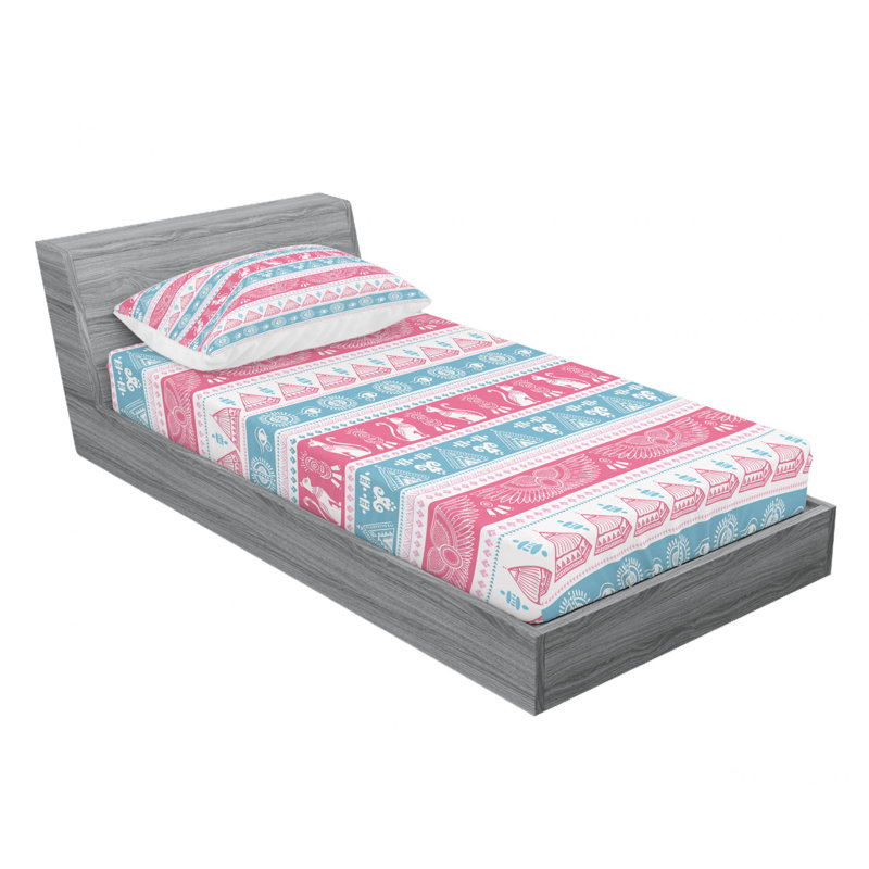 Ensemble de draps égyptien, Ensemble de draps pour lit simple TG avec drap-hou
