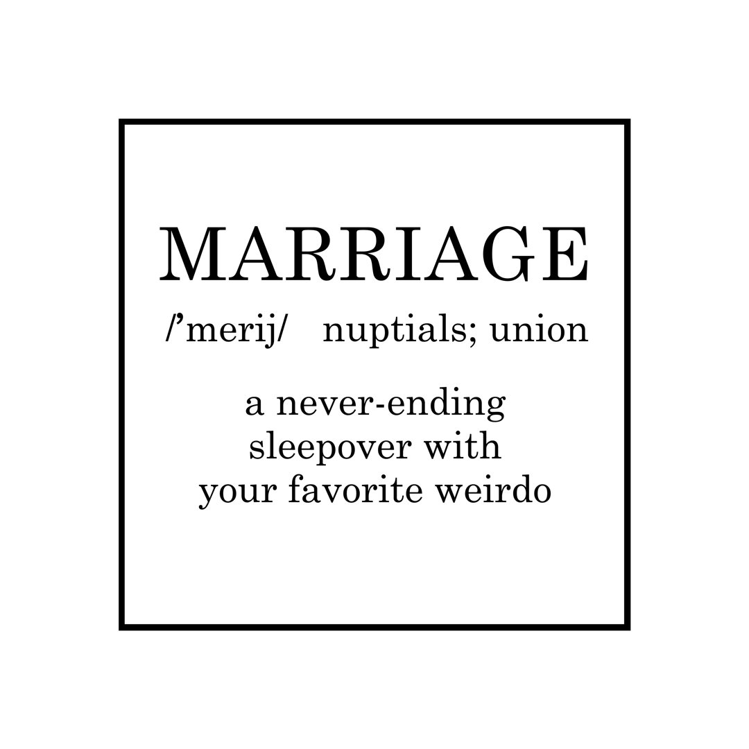 Marriage Definition - Wrapped Canvas Print