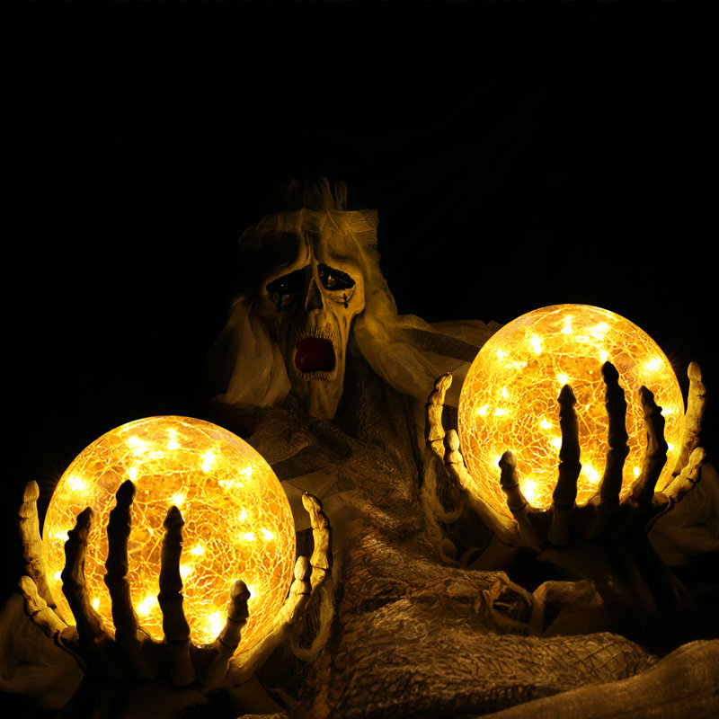 30 LED Outdoor Solar Powered Garden Lights Waterproof Low Voltage Solar Lights for Porch Yard Halloween Decor, Yellow