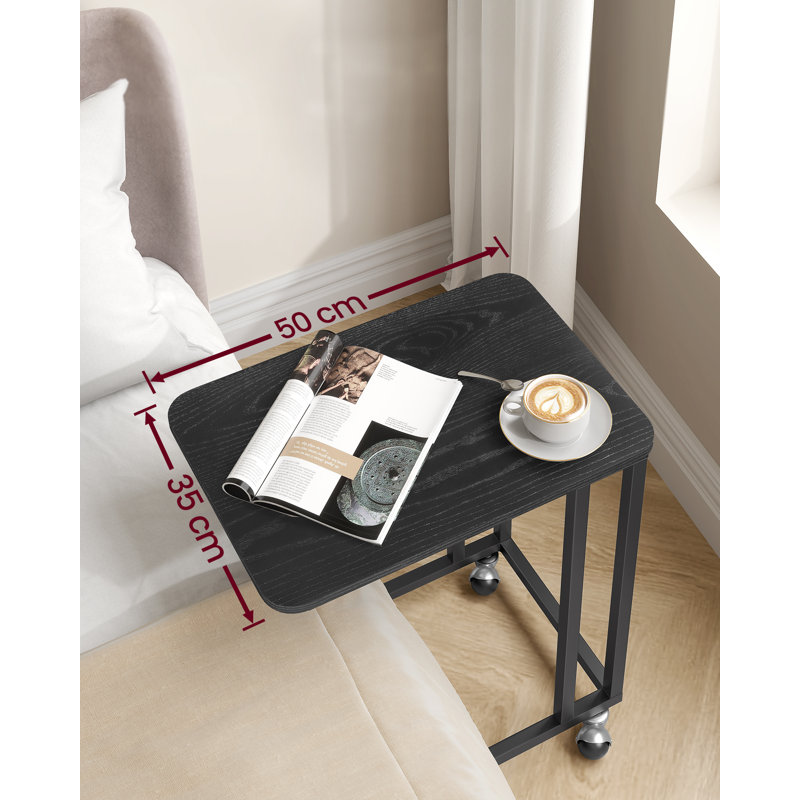 Adamo C Table End Table, Ebony Black