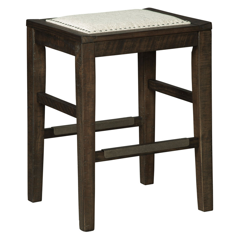 Hartzog Bar Stool with Solid Wood Frame