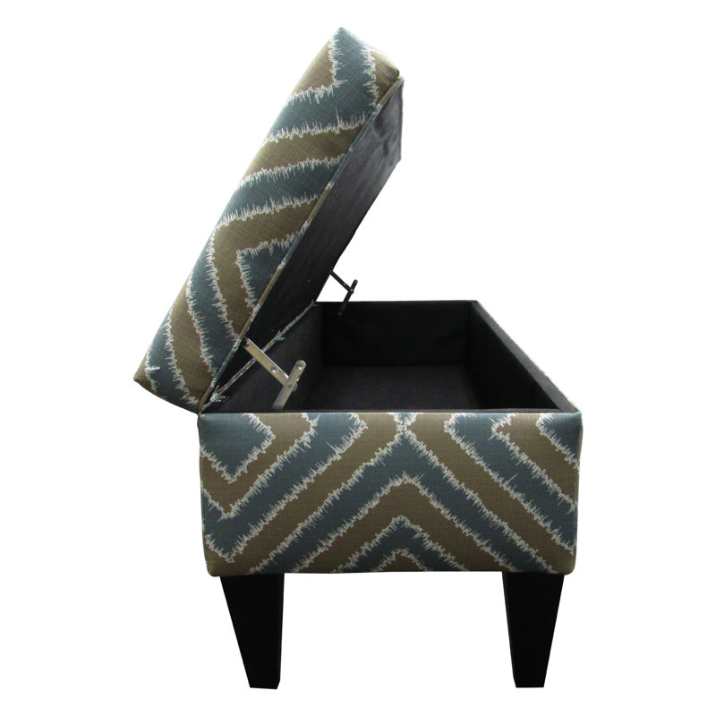Regis Upholstered Storage Bench, Nouveau Capri/Geometric