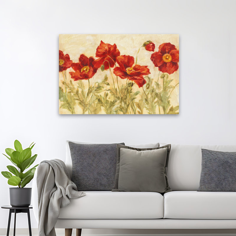 Fleurs florales - Coquelicots, H 32 po x l 48 po