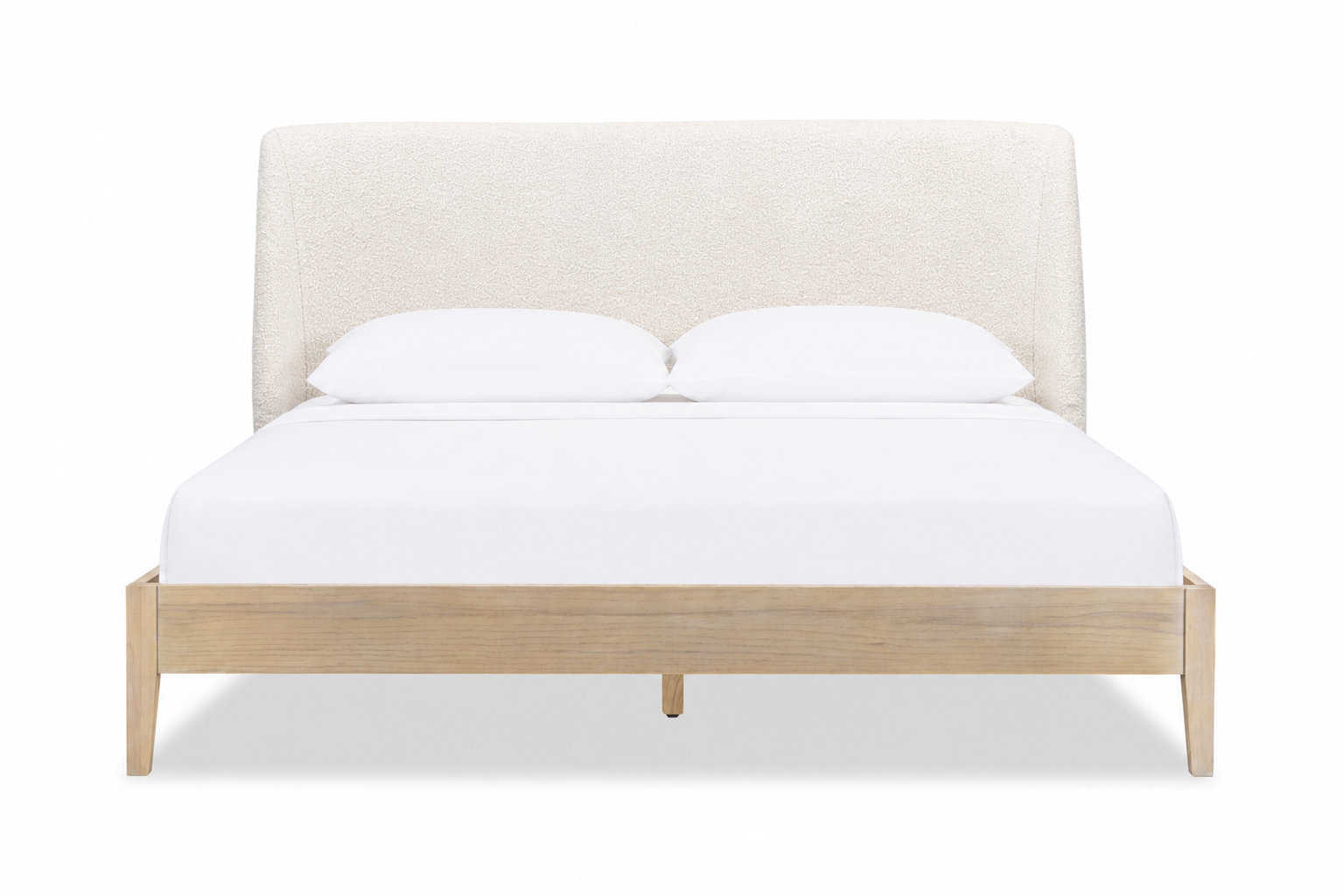 Cloey Upholstered Bed, Ivory, King