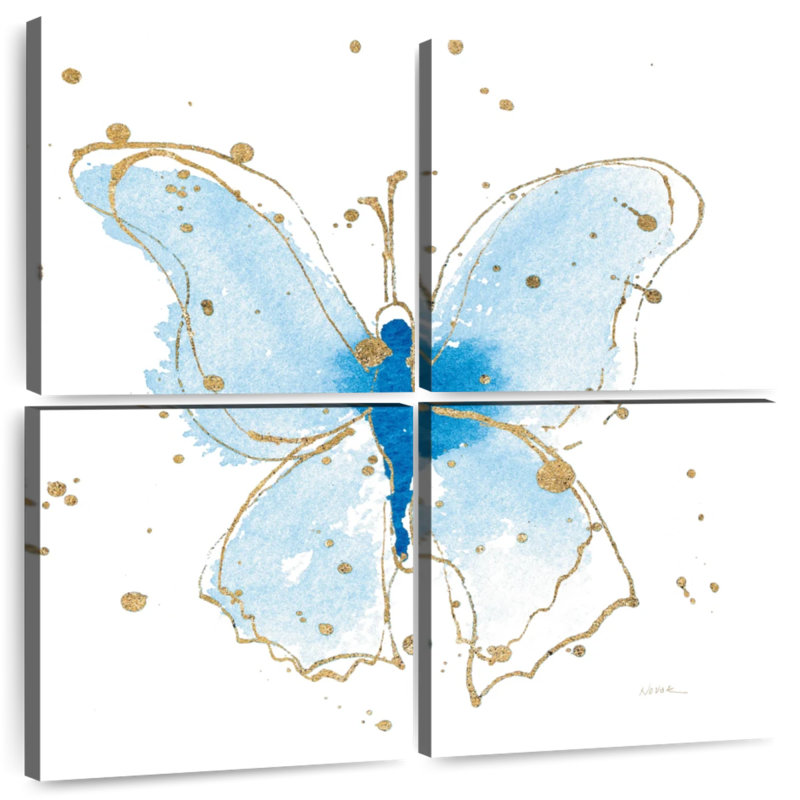 Papillons dorés Brampt V, H 74 po x l 74 po