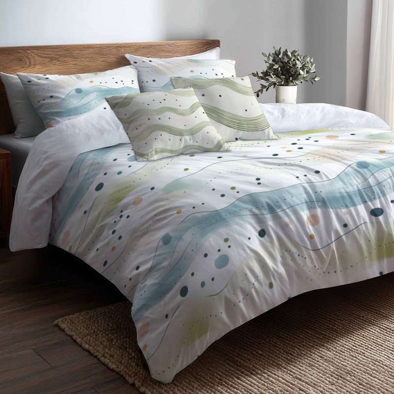 Ensemble de housse de couette et oreiller moderne Modern Bedding, Housse de couette très grand + 4 pièces supplém