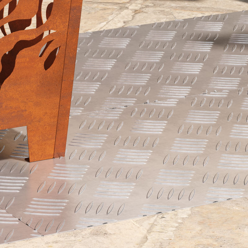 Rubber 0.3 Cm Non-Slip Stair Treads, Rectangle 40cm x 100cm, Grey