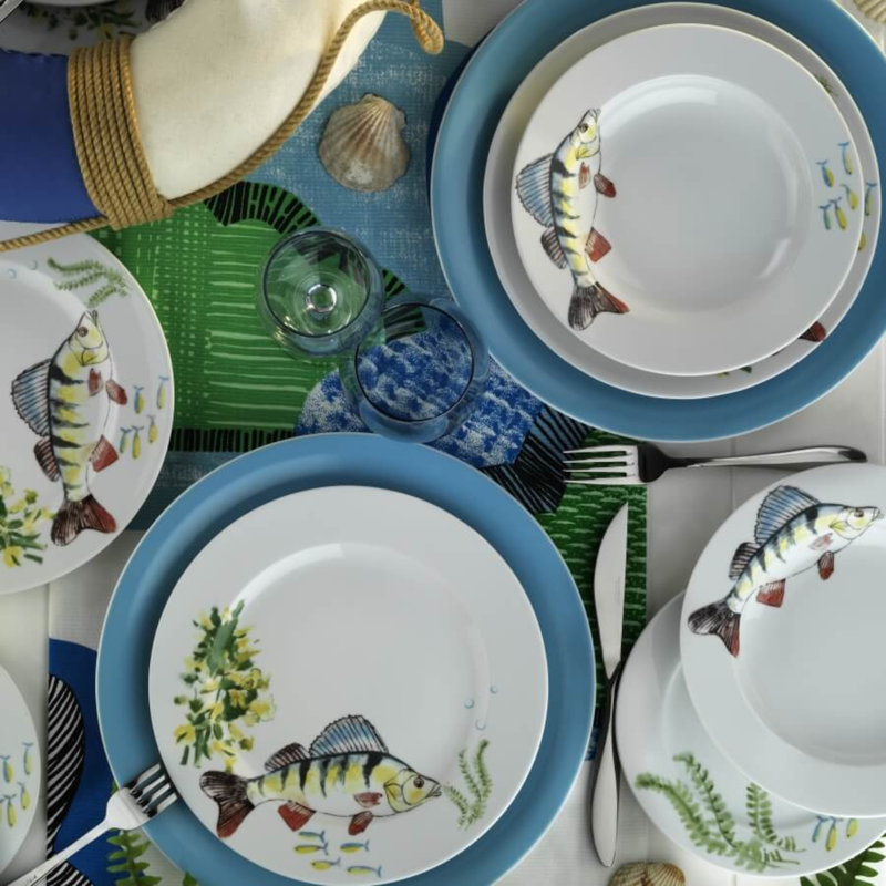 Porcelain China Dinnerware Set 24 Piece - Service for 6