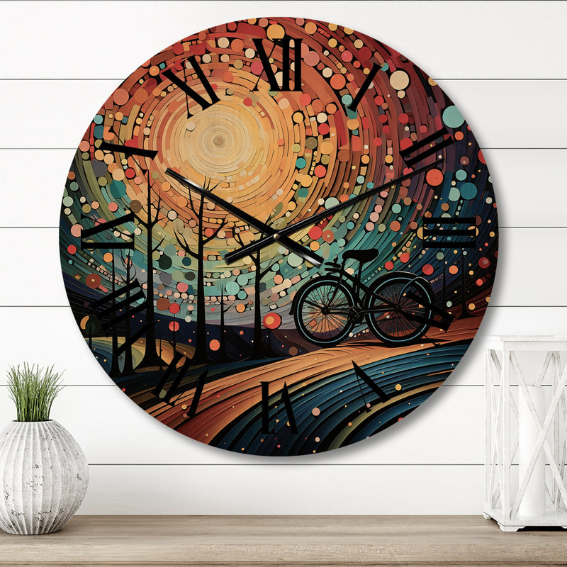 Horloge murale en bois massif Mareld, Petit