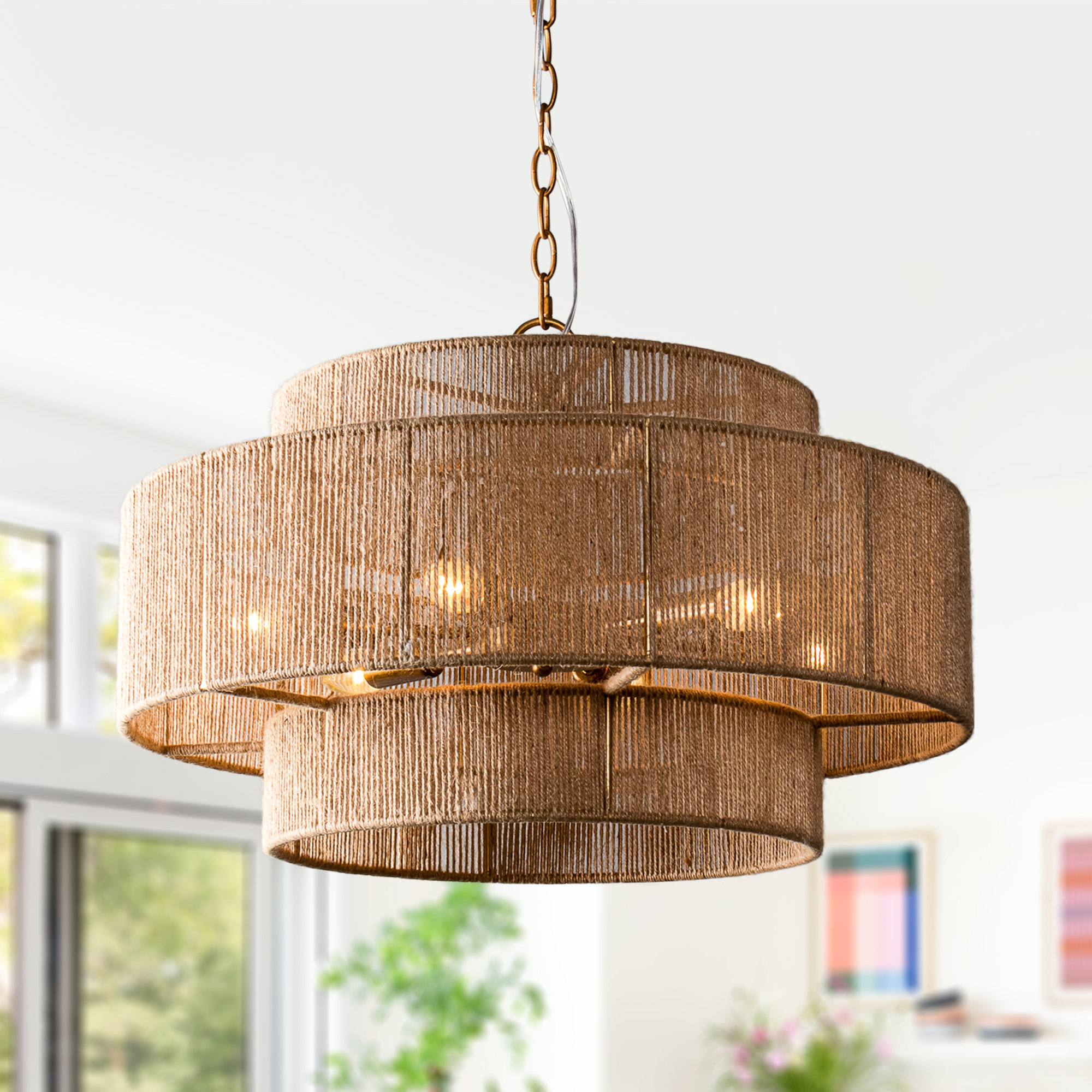 Breakwater Bay Luzerne 6 - Light 3-Tier Drum Chandelier & Reviews | Wayfair
