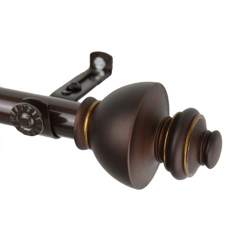 Tringle à rideaux simple Milani, l 48 po à 84 po, Cacao