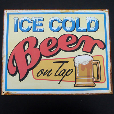 Décoration murale 12 x serrage 15 po de bière cold ice