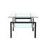 Table basse rectangulaire en verre, table basse transparente, tables d'appoint modernes pour le salon, meubles de salon-378641426