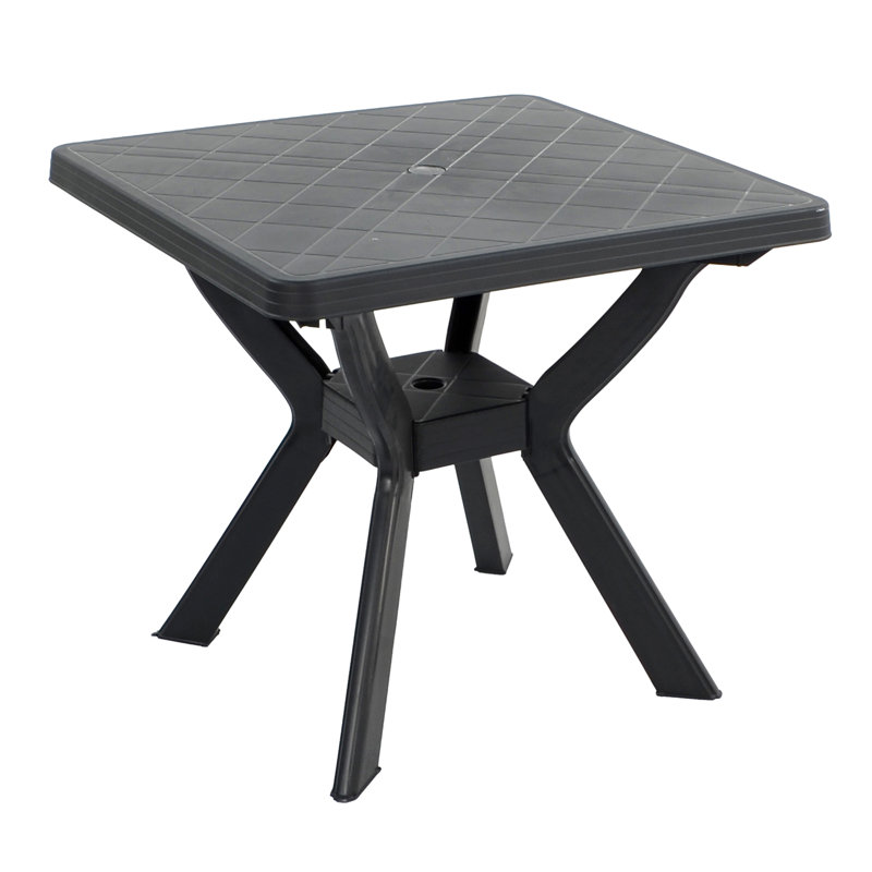 Turin Plastic Dining Table, Anthracite
