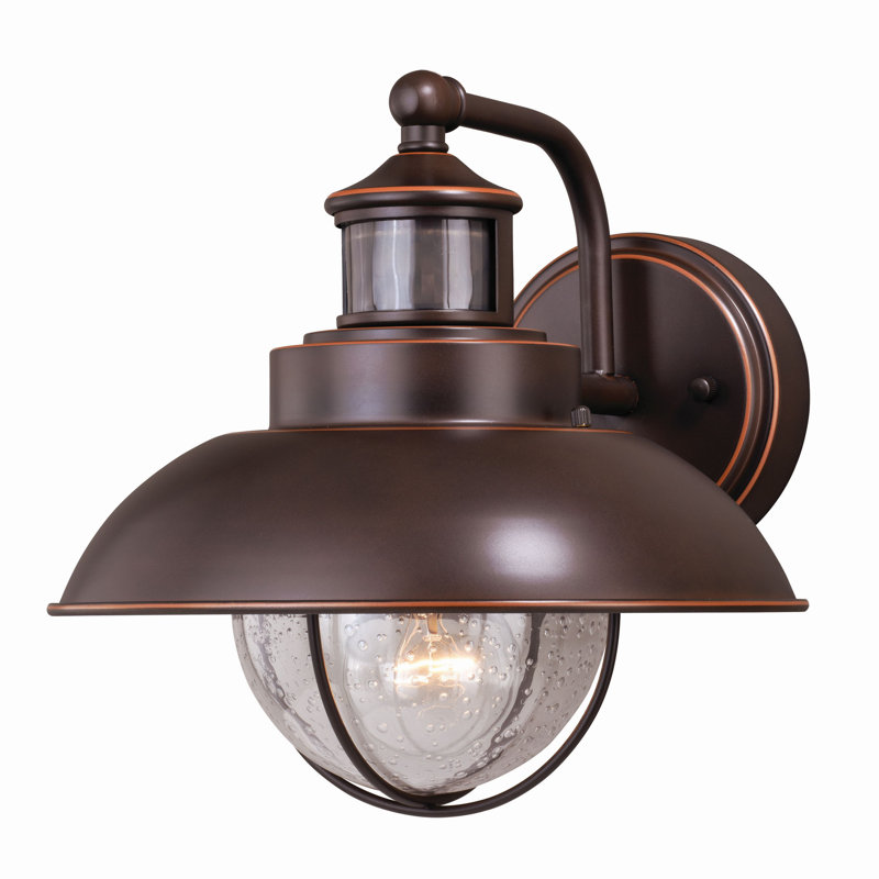 Emestine Steel Wall Light, 10" H x 10" W x 12" D, Burnished Bronze