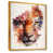 Toile avec cadre flottant or