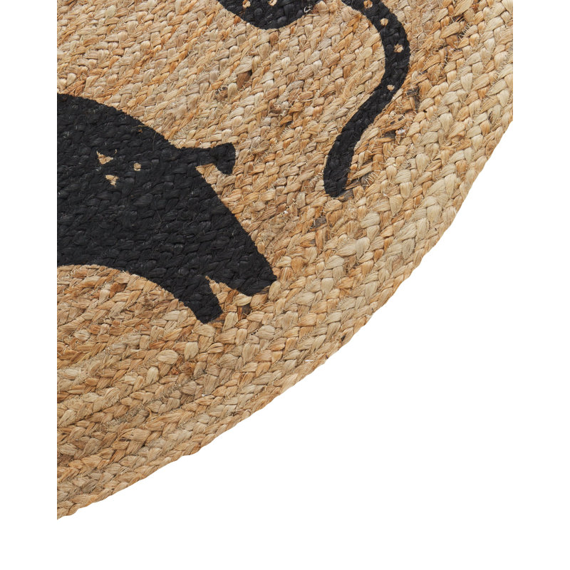 Rolfe Round 47 cm x 47 cm Animal Print Hand Knotted Area Rug